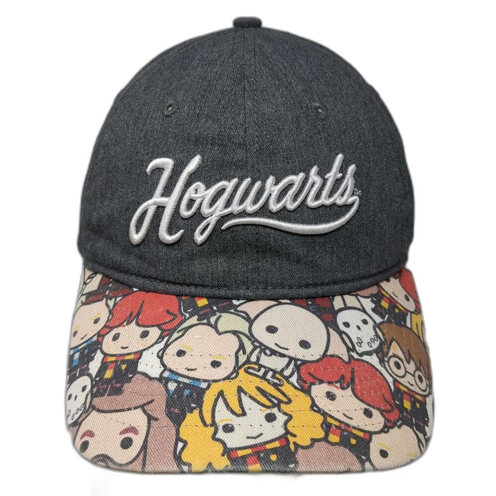 Harry Potter Hogwarts Hat Baseball Cap Gray One Size Chibi Character Slideback